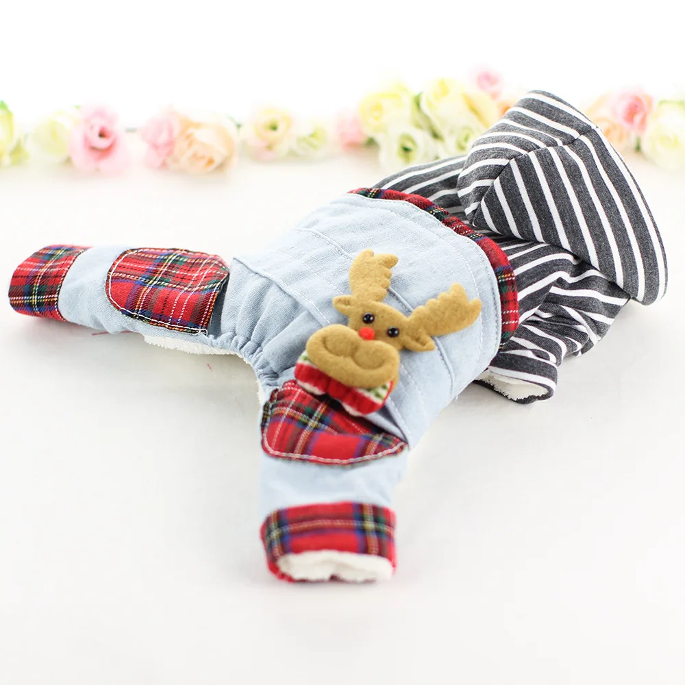 

Autumn Winter Warm Hooded Pet Dog Clothes with Hood Thickening Cotton Puppy Dogs Winter Cartoon Coat Jackets