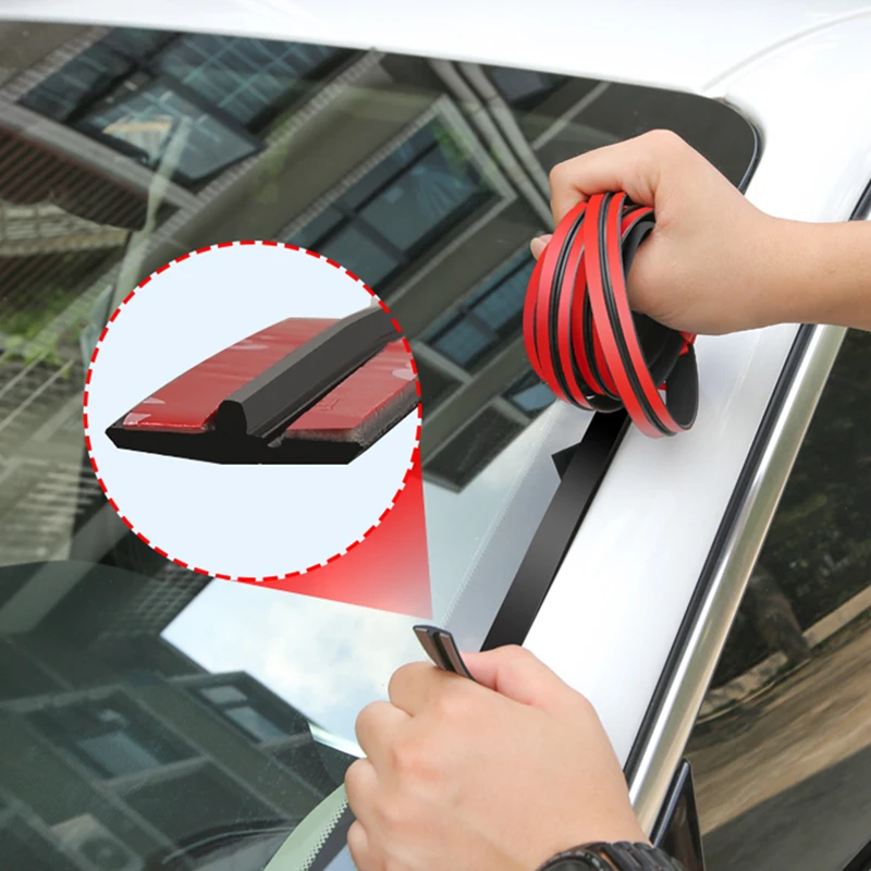 Vehicle Front Rear Windshield Car Window Sealant Rubber Sticker Sunroof Triangular Window Sealed Strip Seal Trim Auto Accessory