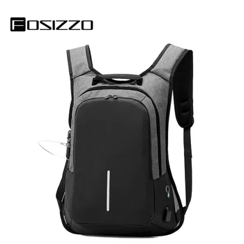 

FOSIZZO 15.6 inch Laptop Backpack Men's Mochila for Teenagers Fashion school backpack linen Casual Bags Travel bag FS4034