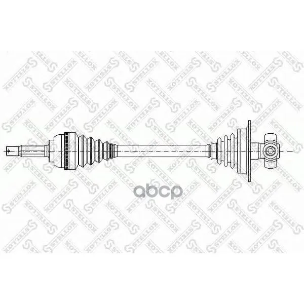 158 1017-Sx_привод Левый! 648mm Renault Megane/Scenic 1.4-2.0 Jb1/3 Jc5 Stellox 1581017sx Stellox арт. 1581017SX
