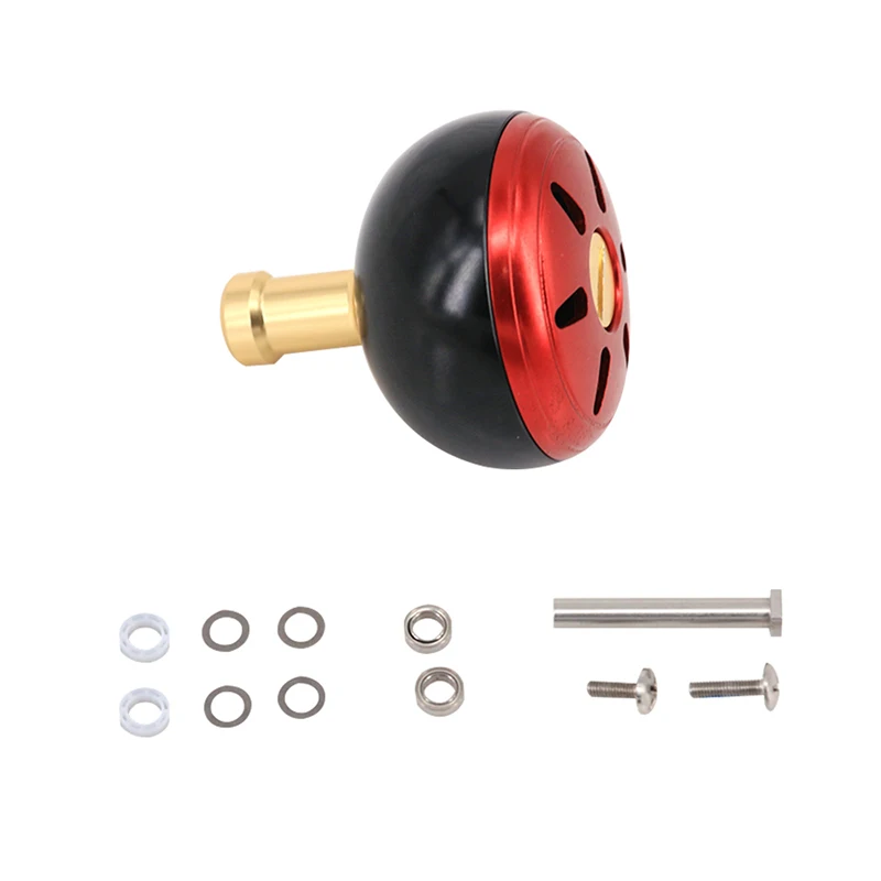 Fishing Reel Handle Knob Durable Metal Grip With Accessories Bag For Brand Fishing Wheel Rocker Knobs Refit Replacement