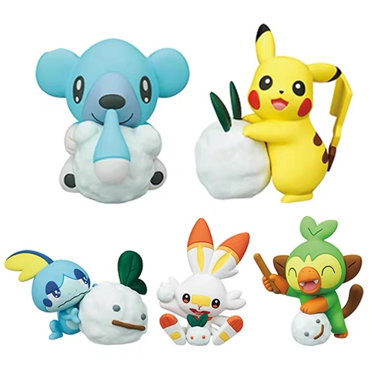 タカラトミー ポケモンフィギュア 本物のガチャアクションモデル ピカチュウ ソブルスコーバニー グルーキー Action Figures Aliexpress