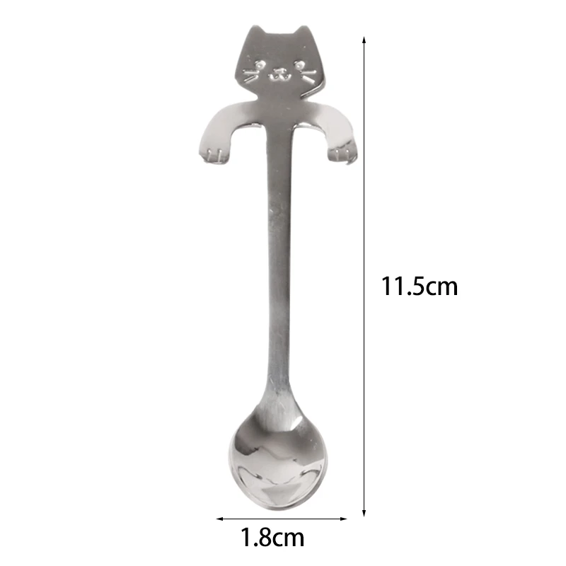 Ложка для кофе и чая в виде кошки 3 цвета|creative spoons|tea spoonmini spoon |