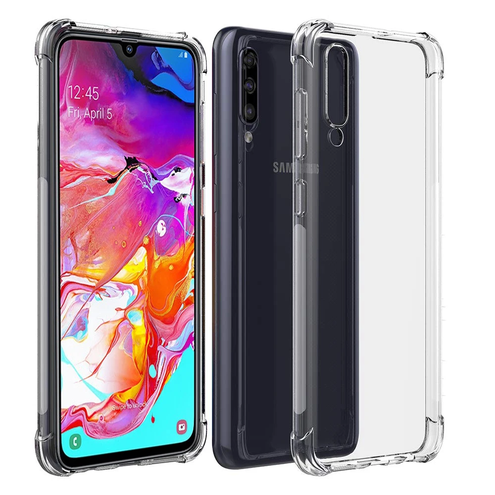 Прозрачный чехол для Samsung Galaxy a70 с подушкой безопасности мягкий ударопрочный из