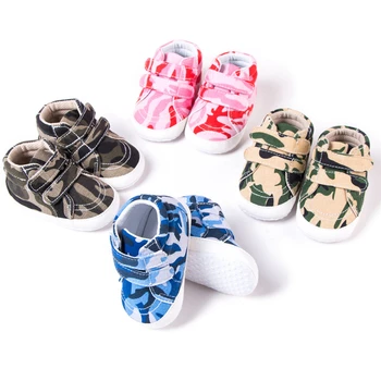 

Newborn Baby Boys Girls Shoes Camouflage Canvas Sneaker Fashion Comfortable Soft Anti-Slip Footwear Toddler Crib Shoes 3-12M A20