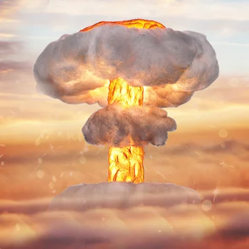 

Simulation Explosion Mushroom Clouds LED Table Lamp Eye Protection Art Desk Lamp WWO66