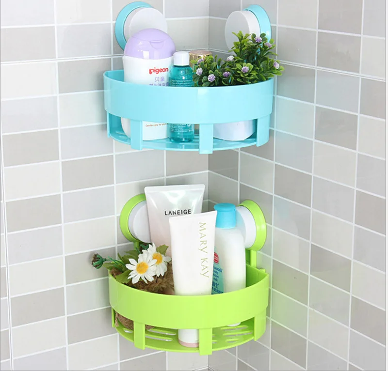

Manufacturers Direct Selling Bathroom Corner Strong Spacious Sucker Corner Hole-Order Seemless Triangular Storage Shelf Wholesal