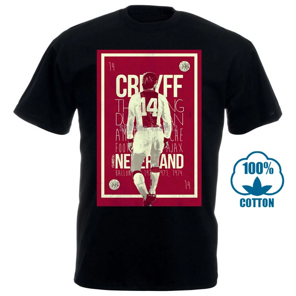 

Johan Cruyff Netherlands Footballer Shirt T Shirt Top Vintage Look