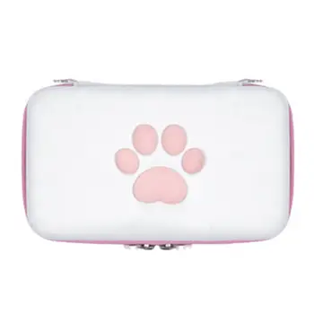 

Cute Cat Paw Storage Bag for Switch / Switch Lite Portable Travel Hard Shell Carrying Case with a Single Shoulder Strap