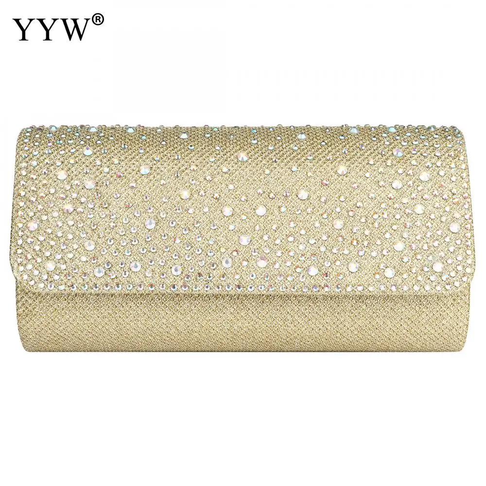 gold rhinestone clutch