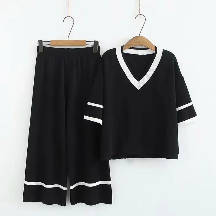 

Short Two Piece Set Sets autumn Clothes For Women Plus Size Oversize Big Size sweater shorts Set