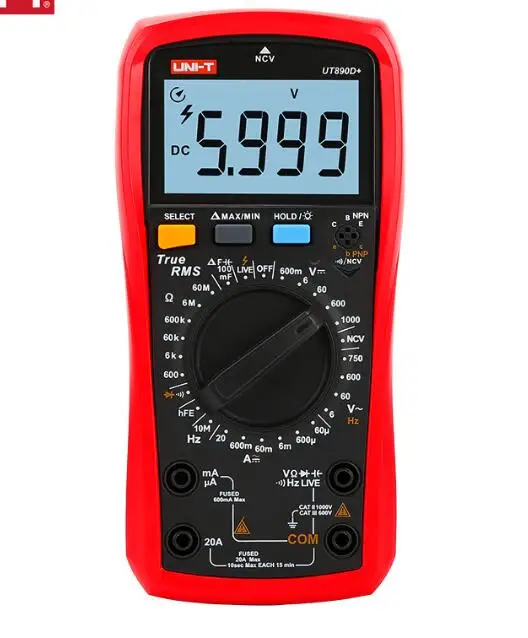 Цифровой мультиметр UNI T UT890C UT890D тестер с ручной настройкой диапазона и