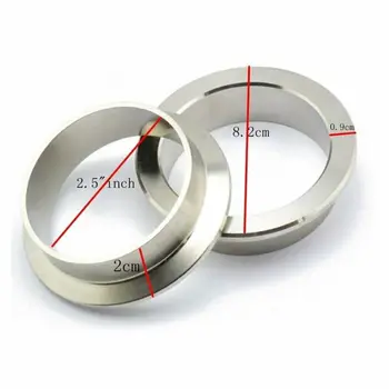

2.5inch 63mm V-Band Flange & Clamp Kit Fit Car Truck Turbo Exhaust Downpipes Wastegate Pipes Car Accessories