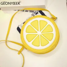 Круговая оранжевая лимонная женская сумка на молнии, сумки-мессенджеры, сумки через плечо, водонепроницаемые сумки, брендовые Дизайнерские Сумочки, женские сумки через плечо