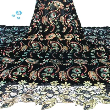 

2020 Christmas Dress Golden Shining Sequence Lace Fabric French Laces Fabrics High Quality Tulle French Nigerian Lace