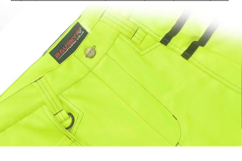 B221 рабочая одежда, рабочая одежда, Осенние рабочие штаны, брюки с карманами, мужской комбинезон с наколенниками, флуоресцентные желтые