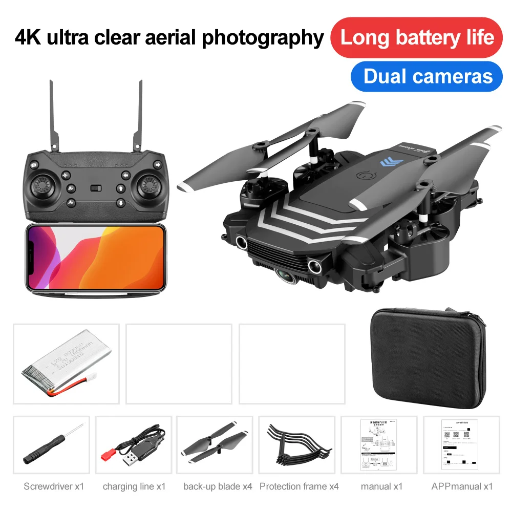 LS11 RC Drone 4K Professional 1080P camera HD Wifi fpv Optical Flow Foldable Quadcopter Selfie Photography Dron Toys for boys dji phantom 3 advanced remote control RC Quadcopter