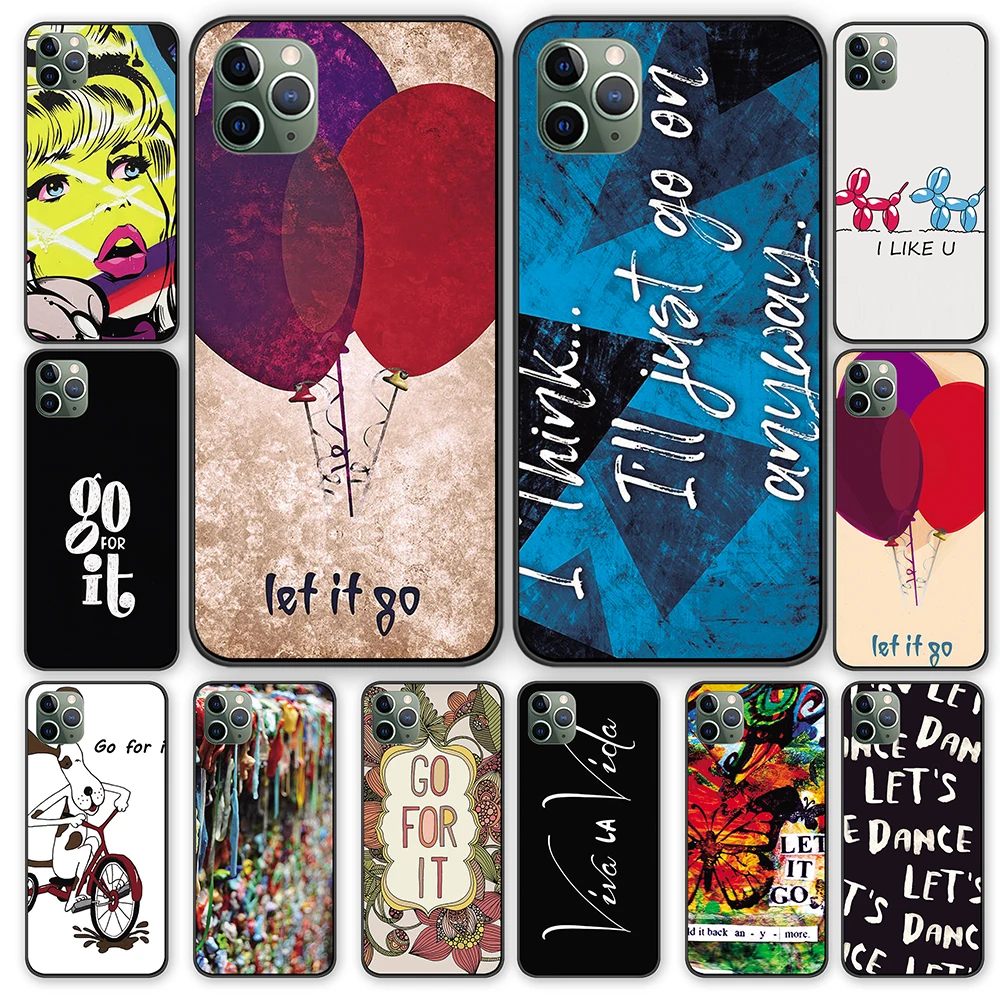 Go for it Viva La Vida черный чехол ТПУ для iPhone 5 5S 6 6s 7 8 Plus X XS XR 11 Pro Max | Мобильные телефоны и