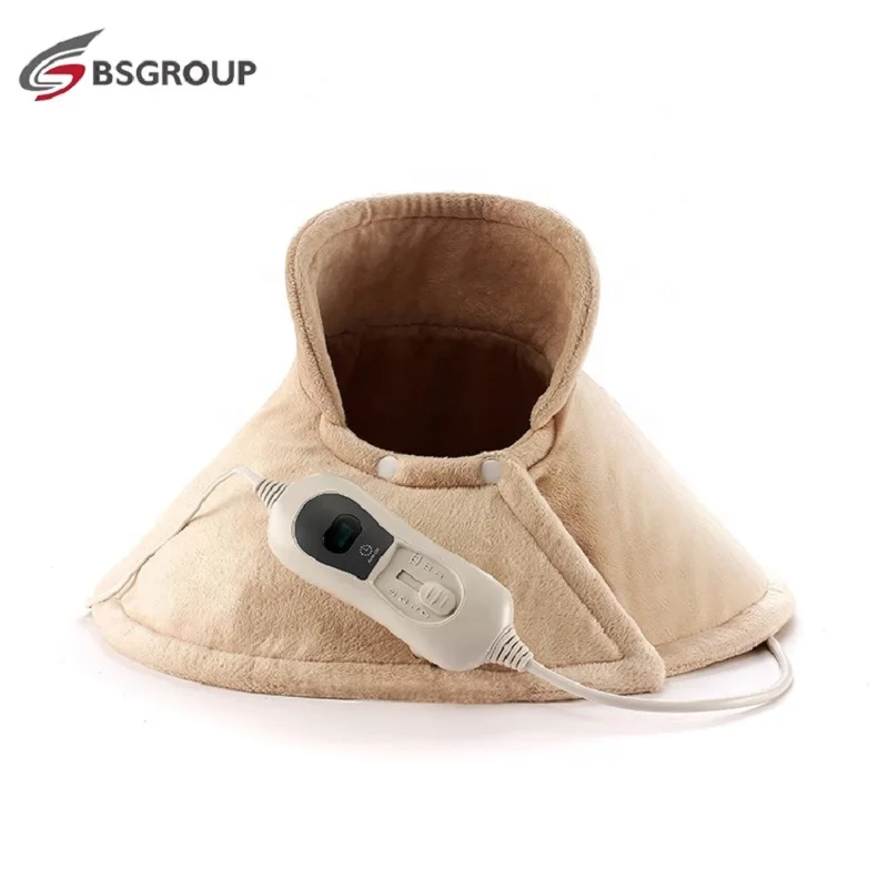 220V - 240V 100W 60*62CM Microplush Electric Heating Pad for Neck and Shoulder Warmer Pain Relief Wrap Around EU Plug Controller
