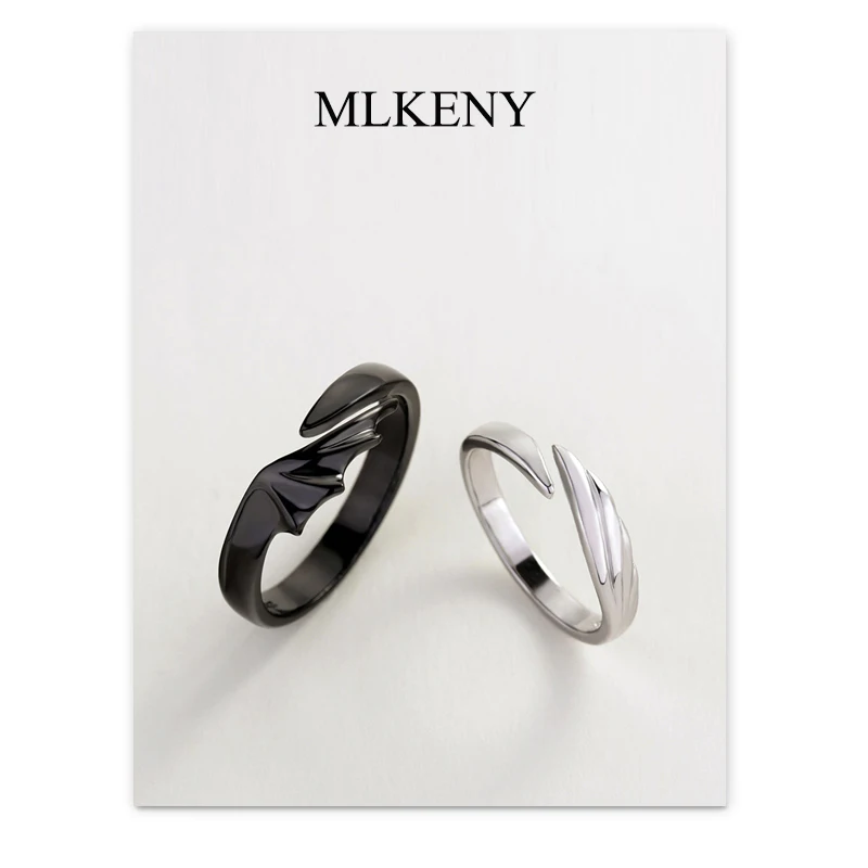 Открытые Кольца MLKENLY с ангелом дьяволом оригинальные Романтические кольца
