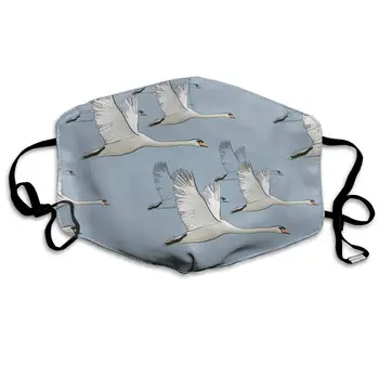 

Flying Swans Washable Reusable Mask, Cotton Anti Dust Half Face Mouth Mask For Kids Teens Men Women With Adjustable Ear Loops