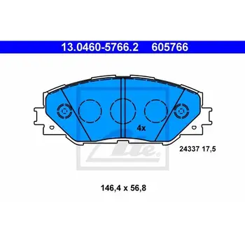 

Disc pads. \ Toyota RAV IV 2.0VVT-i/2.2D-4D 06 ATE 13.04