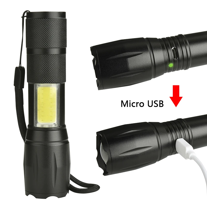FX-DZ50103C светодиодный фонарик XHP70.2 и XM-L-T6 COB 4 режима 5000лм фонарик Micro USB порт масштабируемый фонарь для кемпинга