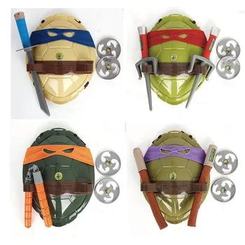 Anime Movie Cartoon Teenage Mutant Ninja Toys Action Figure Turtles Armor Weapons Leo Raph Mikey Cosplay Shell Prop For Kid Gift 1