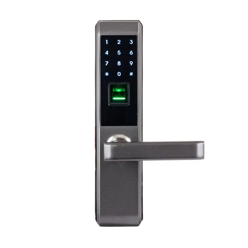 Keyless Entry Door Fingerprint Biometric Touchscreen Smart Door Lock with LCD 