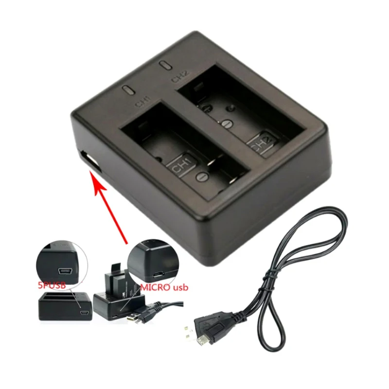 Двойное зарядное устройство USB для SJCAM SJ4000/SJ5000/SJ6000