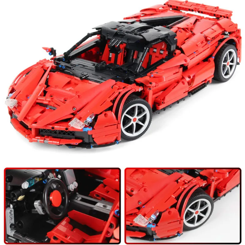 

XQ1002 Red Racing Sports Car Motor Power Function Technical Building Blocks Bricks Kids Gift Toy