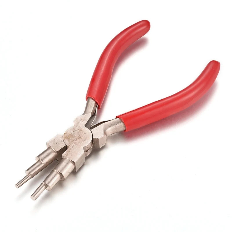 pandahall Carbon Steel 6-Step Multi-Size Wire Looping Forming Pliers Loop Size: 3mm/4mm/6mm/7mm/8.5mm/9.5mm