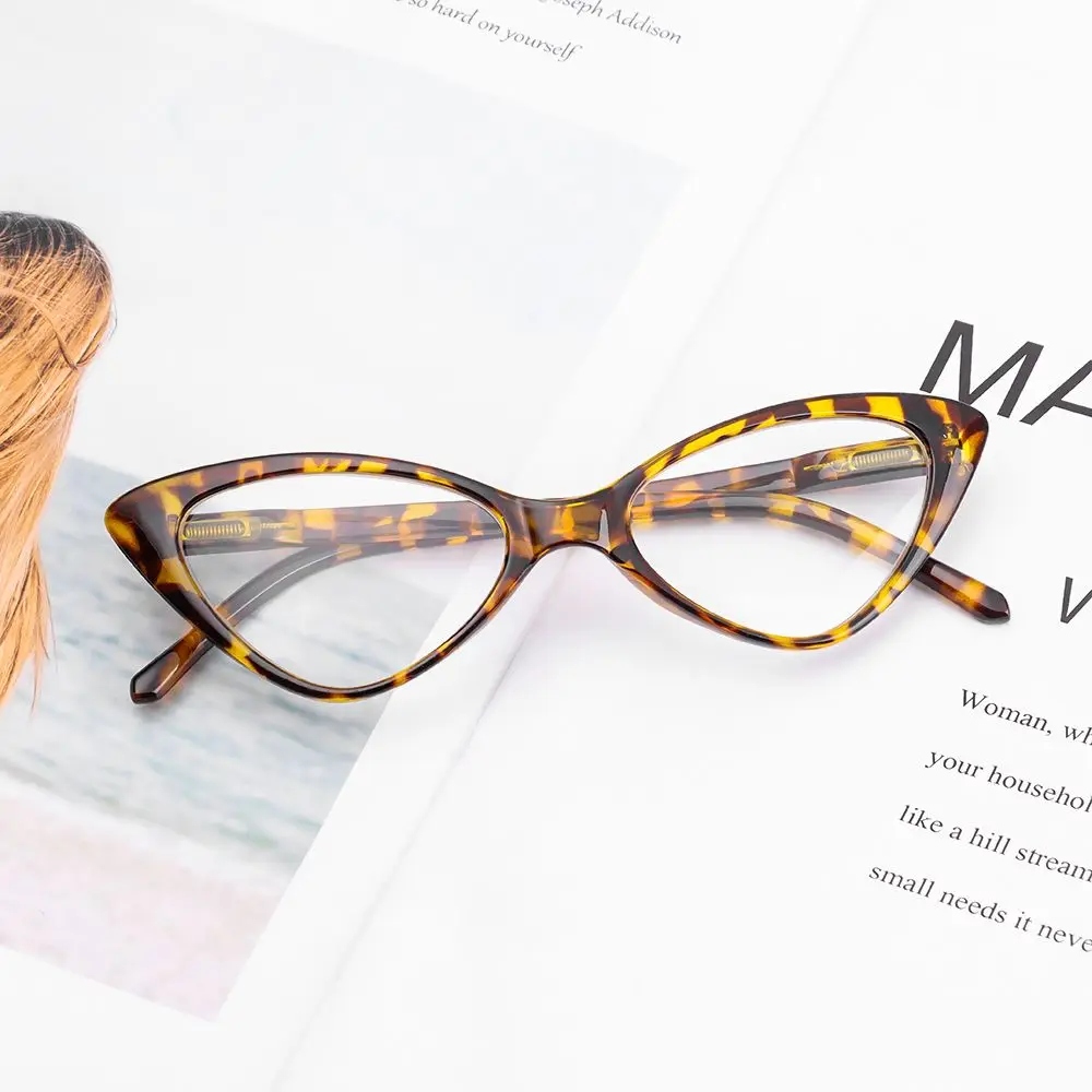 Mode Katze Augen Lesebrille Ultra-Licht Kleine Rahmen Klare Linse Presbyopie Brillen Frauen Männer Lesebrille – Detail 8