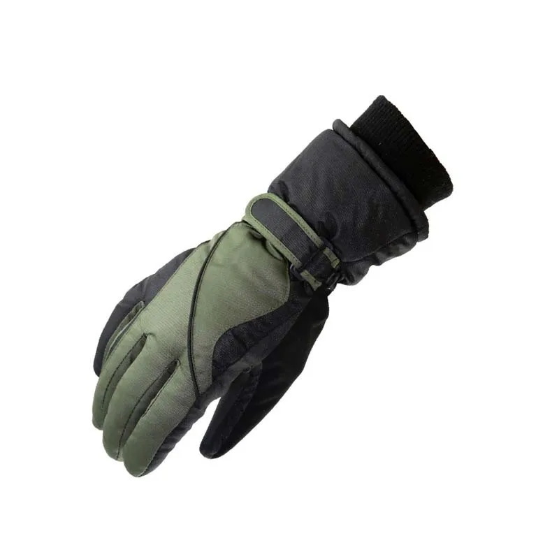Army Green Зимние теплые велосипедные перчатки унисекс для езды на велосипеде, катания на лыжах, кемпинга, пеших прогулок, мотоциклистов, спортивные перчатки с полным пальцем MJ - Цвет: Army Green