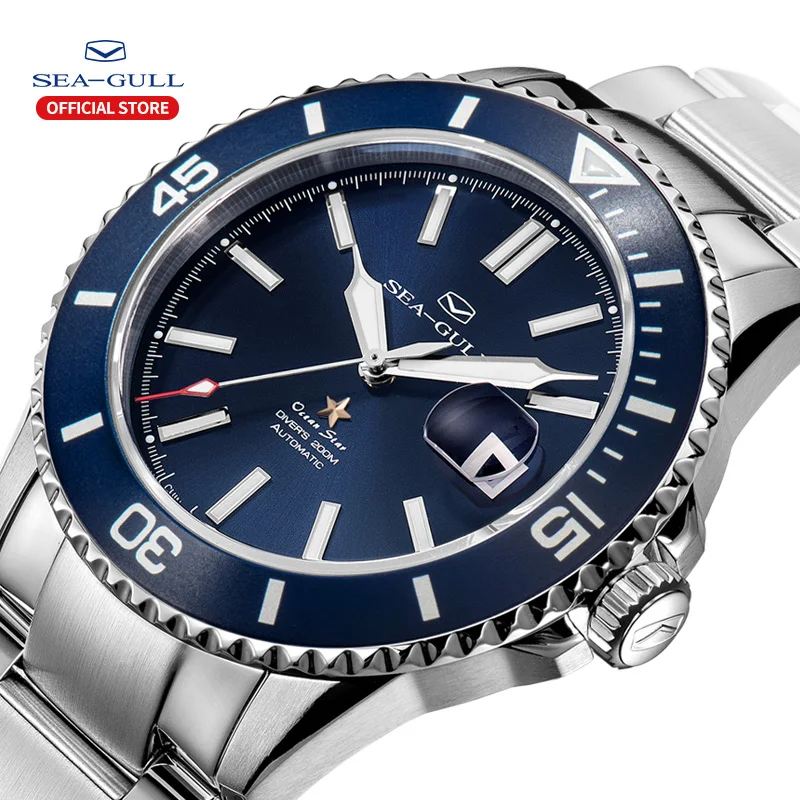 Waterproof Watch Mechanical-Watch Seagull Business-Ocean Mens Automatic Sapphire Crystal