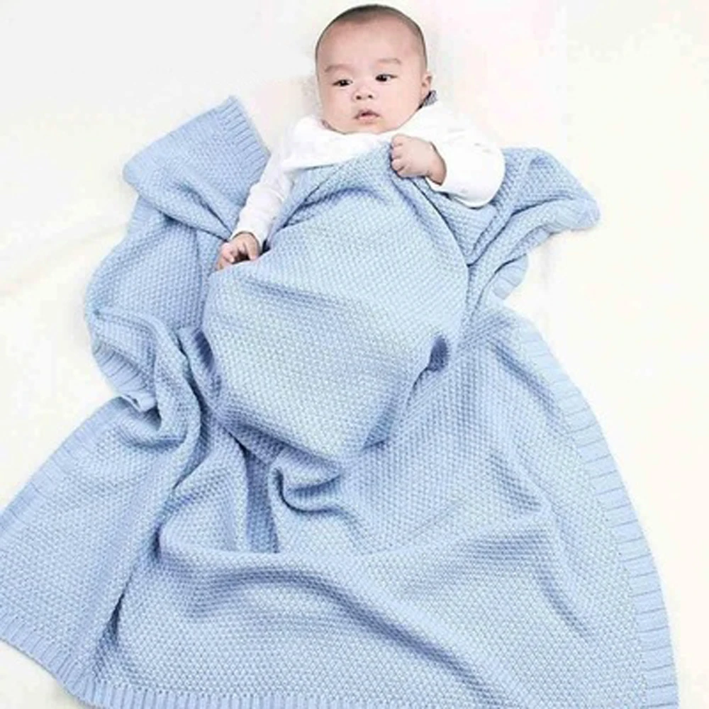 Зимнее теплое детское вязаное одеяло s одеяло для новорожденного, вязаное, для новорожденных, для пеленания, мягкое одеяло для малышей
