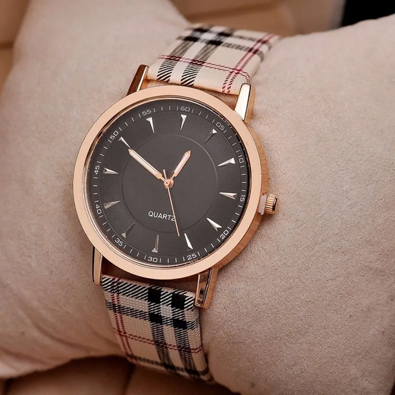 

Zegarek Relogio New Luxury Brand Men Women Watches Reloj Classic Checkered Strap Ladies Dress Quartz Watch Orologi Gift