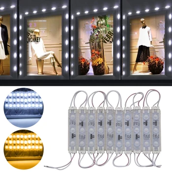 

LED Module Light 2835SMD Waterproof Light 3LED Store Front Window Advertising Sign Strip Lamp Modules Lights AC110V White Color