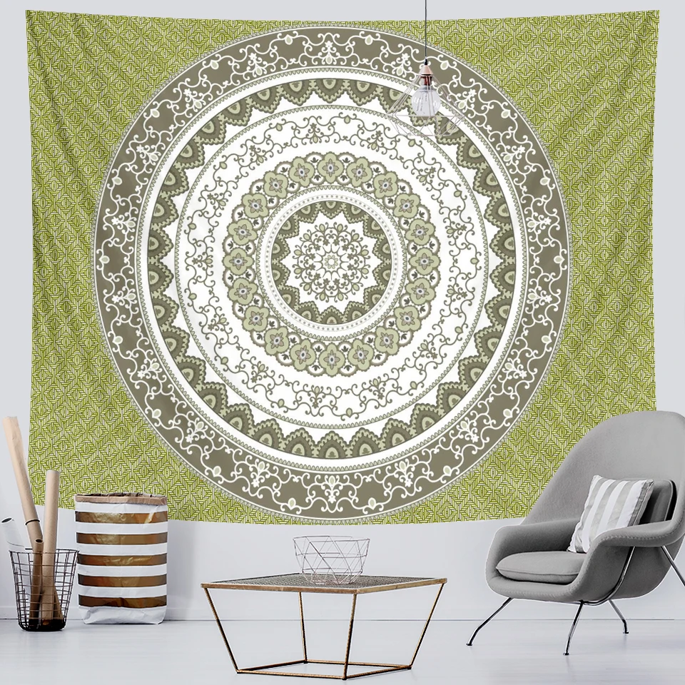 Vintage gradient tapestry home decor Indian psychedelic scene mandala tapestry