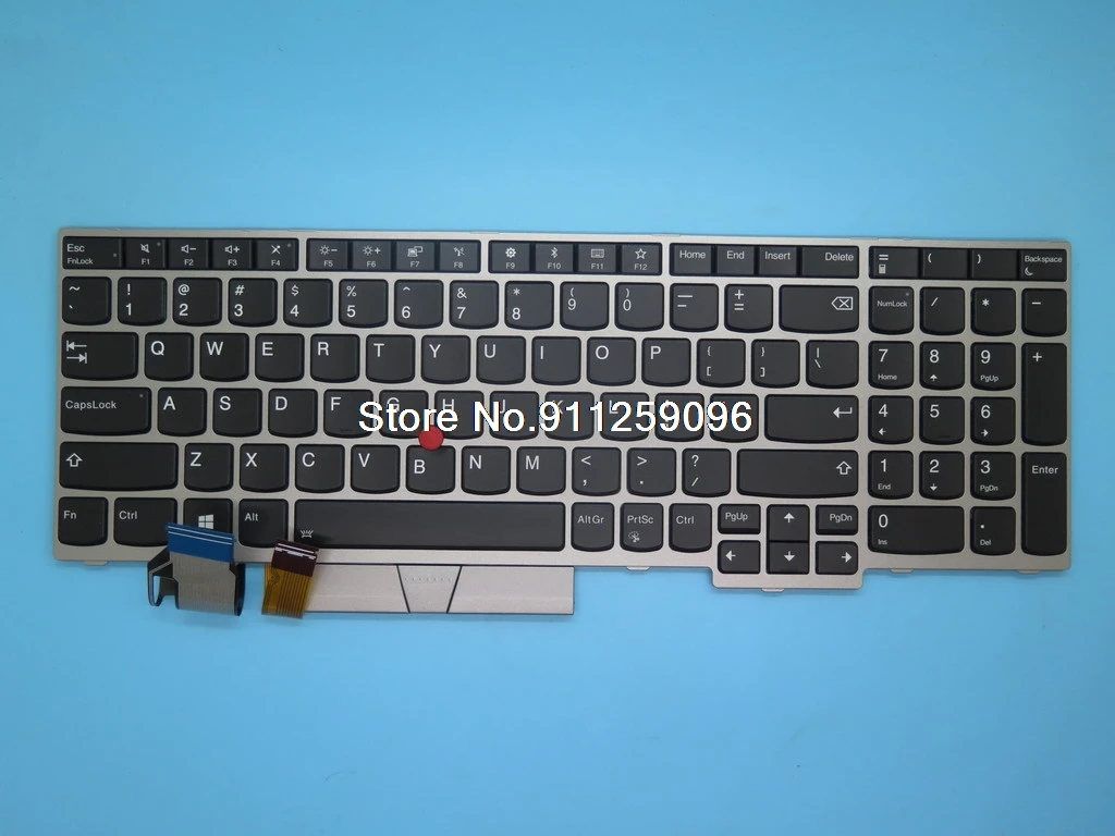 Tastiera Del Computer Portatile Per Lenovo Per Thinkpad E580 E590 E595 L580 L590 T590 Inglese Us 01Yn660 01Yn740 Sn20P35686 Con Retroilluminato Nuovo
