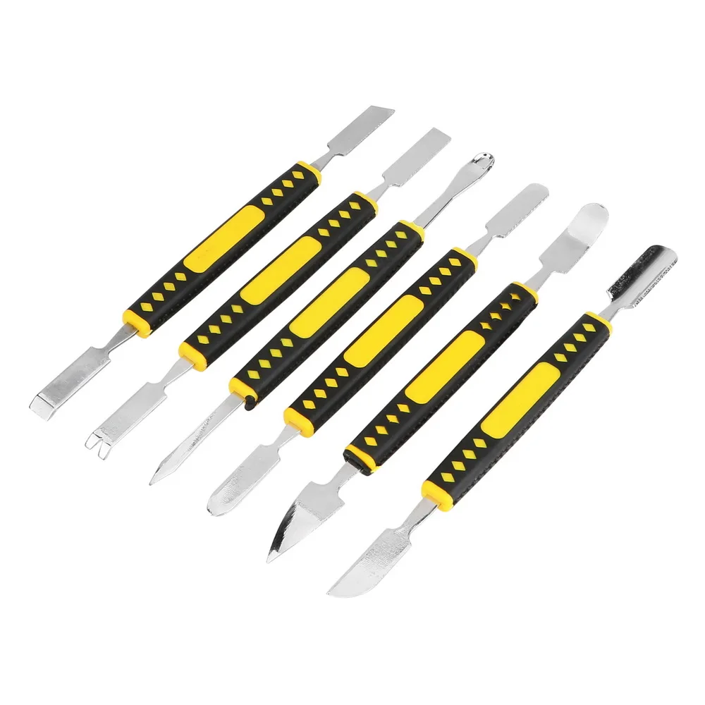 

NICEYARD 6pcs/set Dual Heads Metal Spudger Hand Tools Sets For Mobile Phone Notebook Crowbar Prying Opening Repair Tool kit