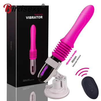 Thrusting Dildo Vibrator Automatic G Spot Vibrator Suction Cup Sex Toy For Women Hand Free
