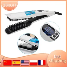 

Hair Brush Hair Straightening Iron With Built-In Comb 4 Temp Settings And Anti Scald Perfect For Professional Salon At Home