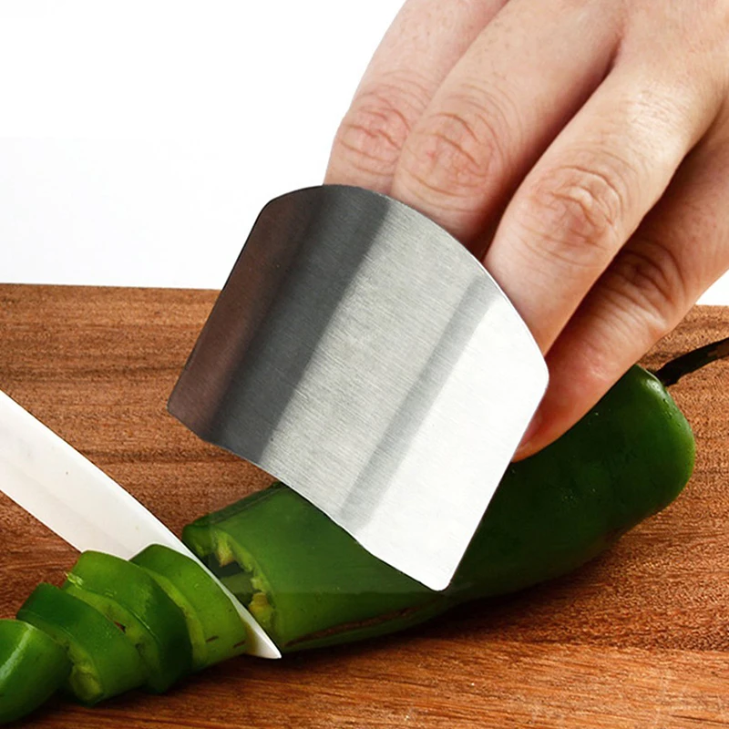Two-finger Vegetable Cutting Hand Guard Stainless Steel Finger Guard Hand Safety Knife Cutting Finger Protection