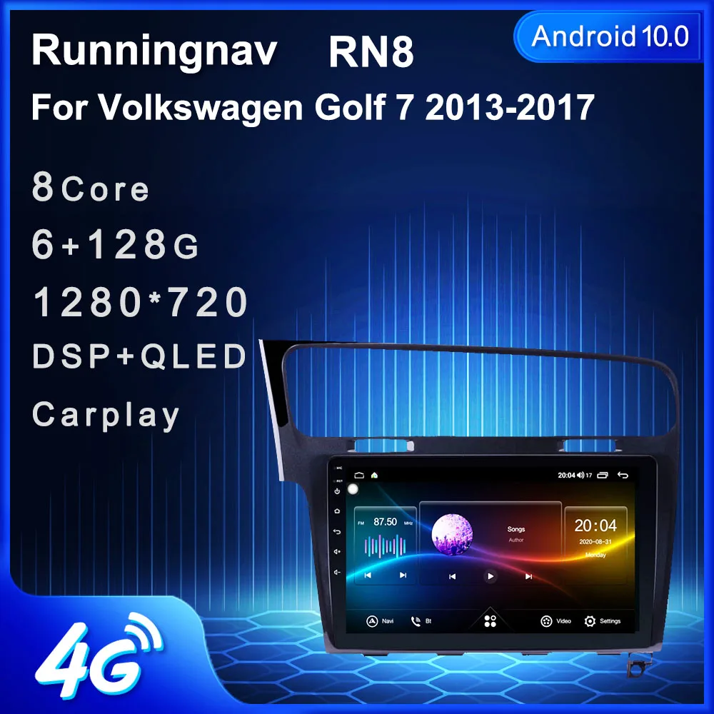 Автомагнитола Volkswagen VW Golf 7 2013-2017 2DIN Android 10 Bluetooth GPS-навигация | Автомобили и