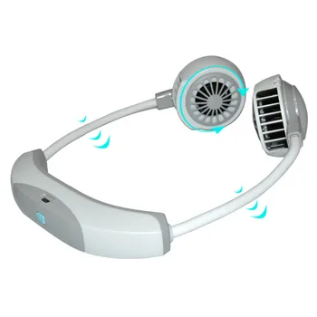 

Hands-free Neck Double Fans Personal 3 Speed Adjustable Fan Mini Bladeless Foldable USB Rechargeable Dual Fan Hanging Neck Fans