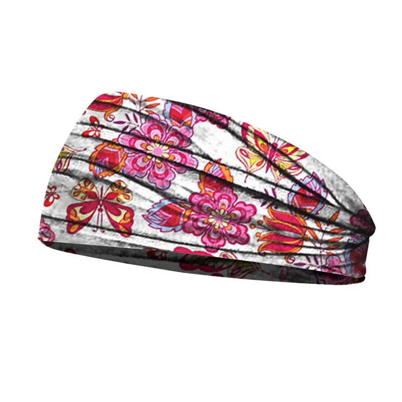 Women Wide Sports Yoga Headband Stretch Hairband Elastic Print Hair Band Boho Turban Hair Accessories Sweatband 2020 New