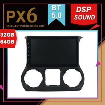 

Rockchip PX6 Processor Android 9.0 Car Multimedia GPS For JEEP Wrangler 2011-2014 DSP Sound Navigation Tape Recorder Radio