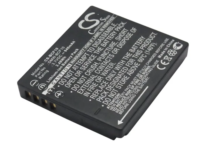 Cameron sino 940mAh аккумулятор для Panasonic Lumix DMC-FS4K/FS8S/F2K/F2P/F2S/F3/F3K/F3P/F3S/FH1/FH1A/FH1K/FH1P/FH1S/FH20/fhh20a