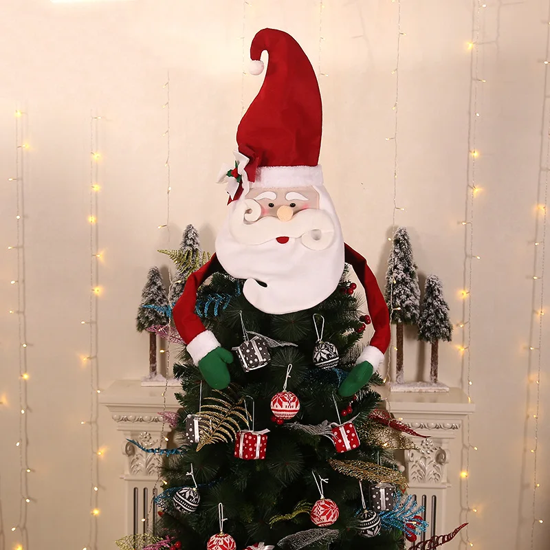

Christmas decorations Santa Claus Snowman hat tree top decoration